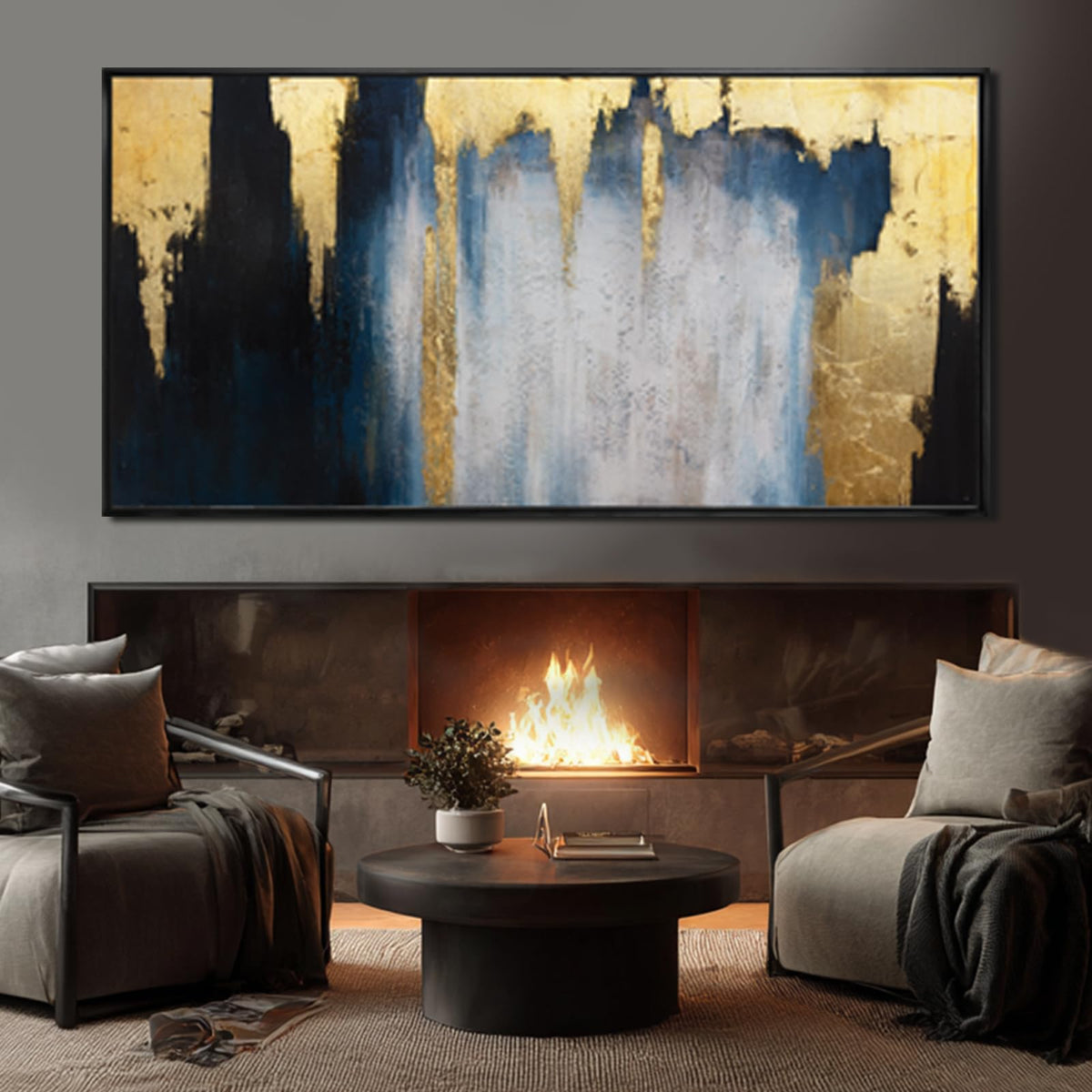 WINKAILIN Large Abstract Floral Canvas Wall Art Decor