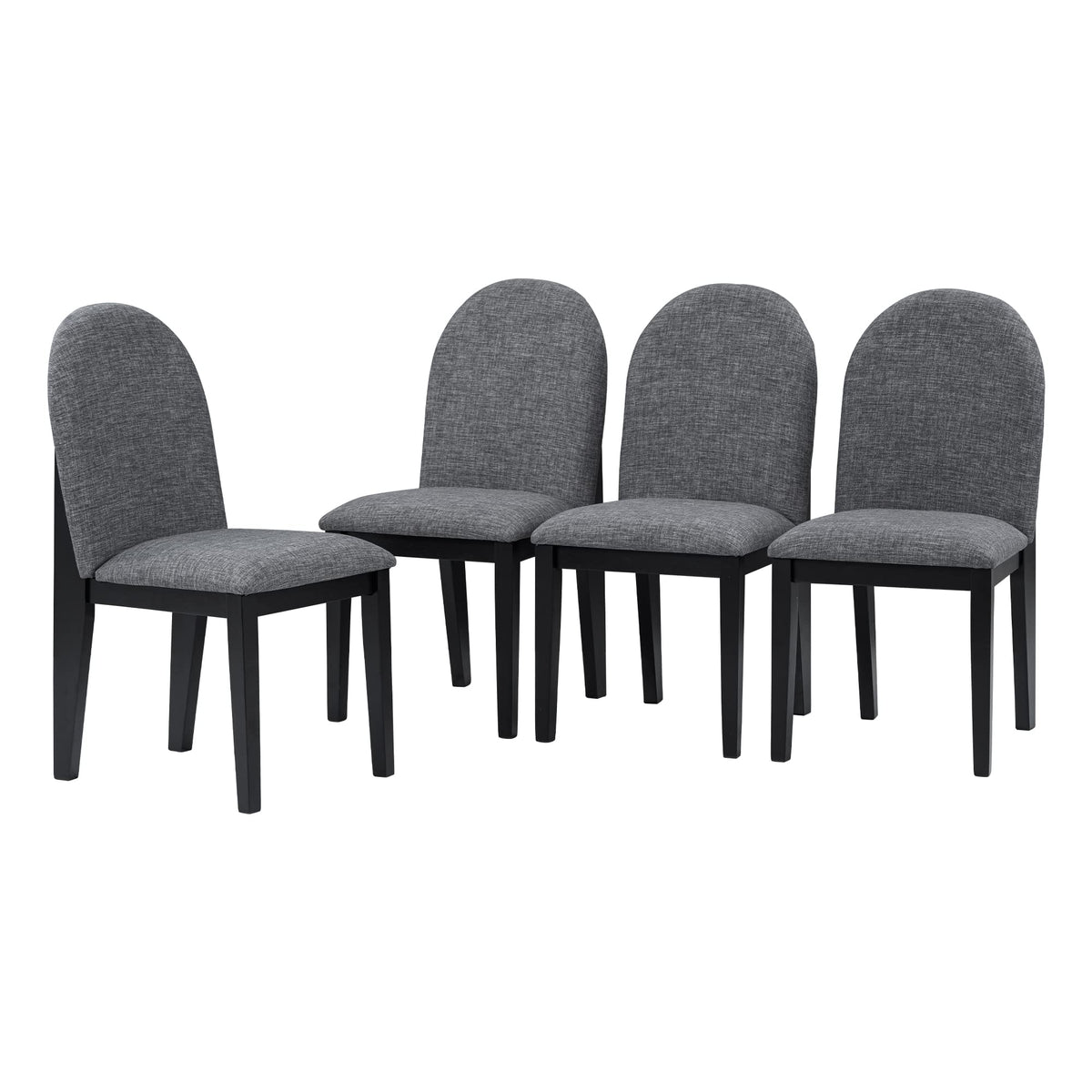 6-Piece Grey Faux Marble Dining Set with Chairs & Bench