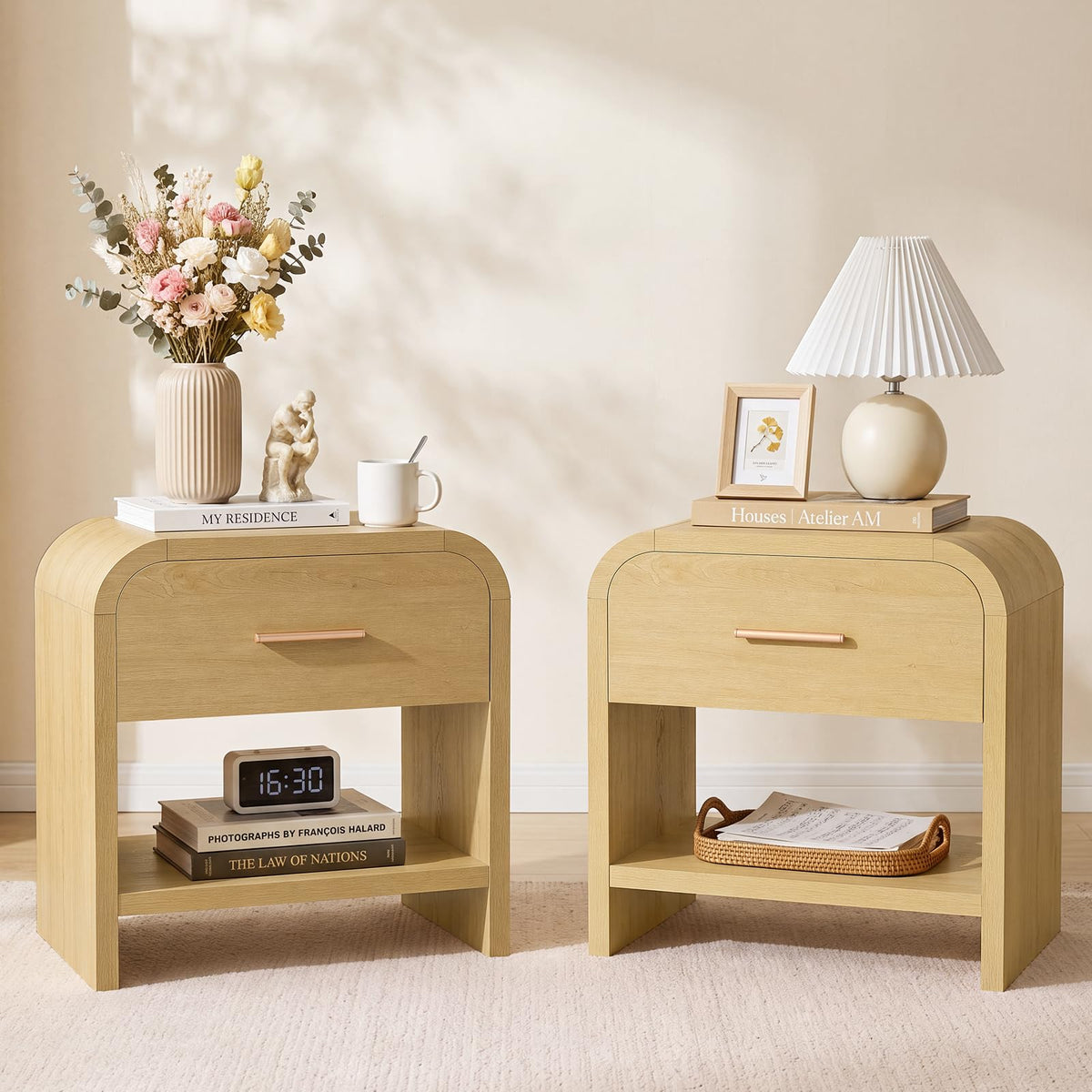 EliteSet Modern Nightstand for Bedroom & Living Room