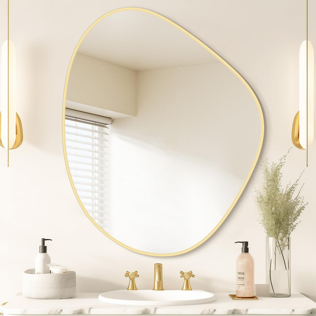 WallBeyond Cobblestone Decorative Wall Mirror