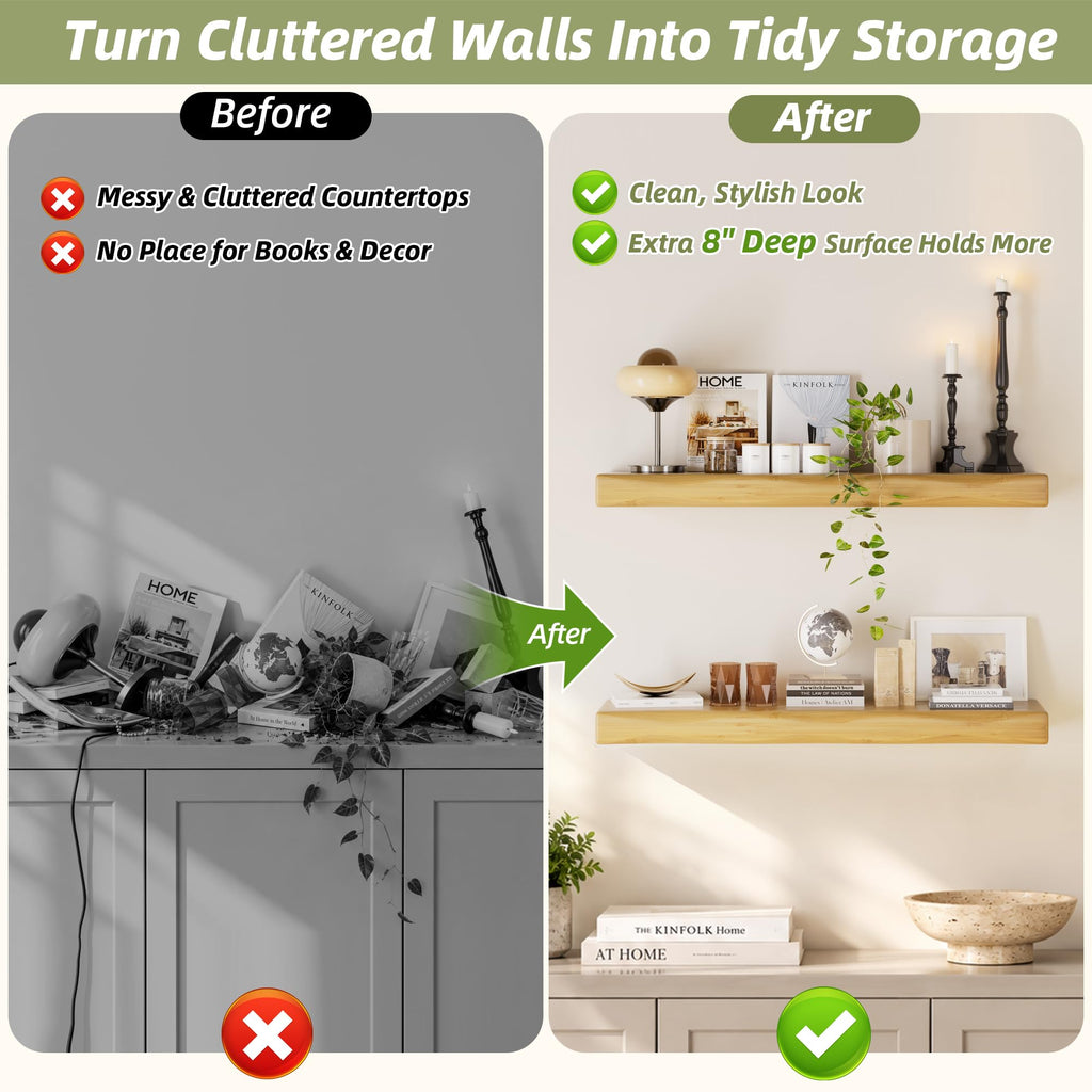 SAILUN Floating Wall Shelves for Home Storage & Decor