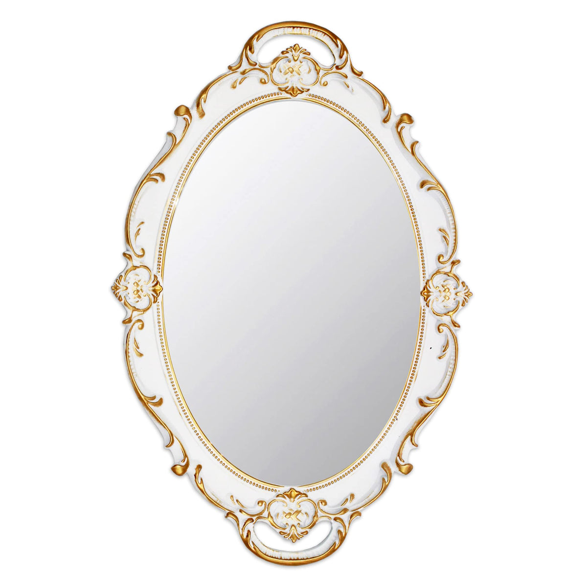 Eaoundm 14.5 x 10-Inch Vintage Oval Decorative Wall Mirror