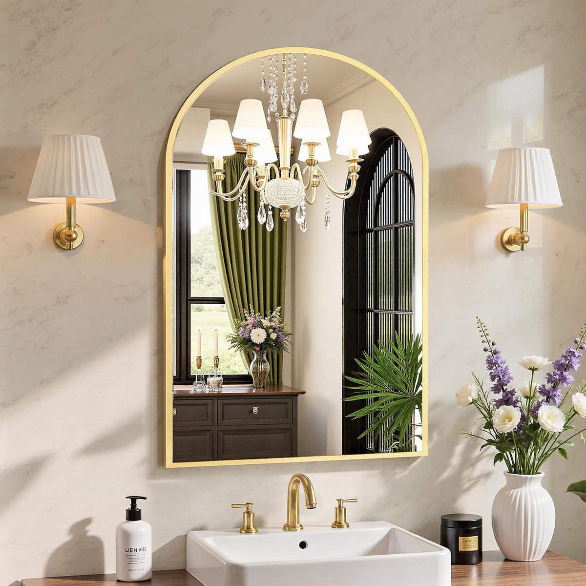 Sweetcrispy Decorative Bathroom Wall Mirror for Home Decor