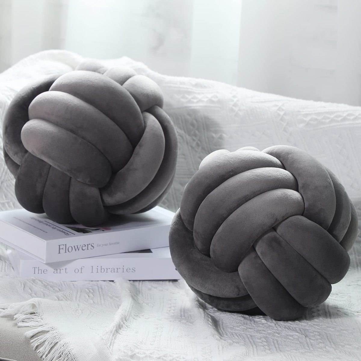 Namalu Decorative Knot Throw Pillows, Set of 2
