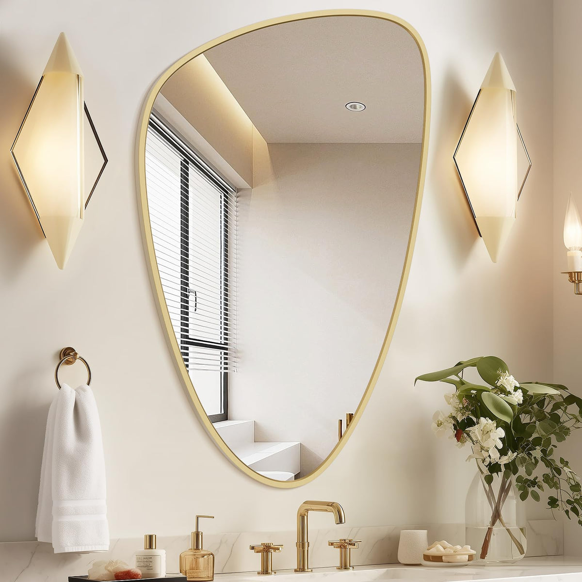 WallBeyond Cobblestone Decorative Wall Mirror