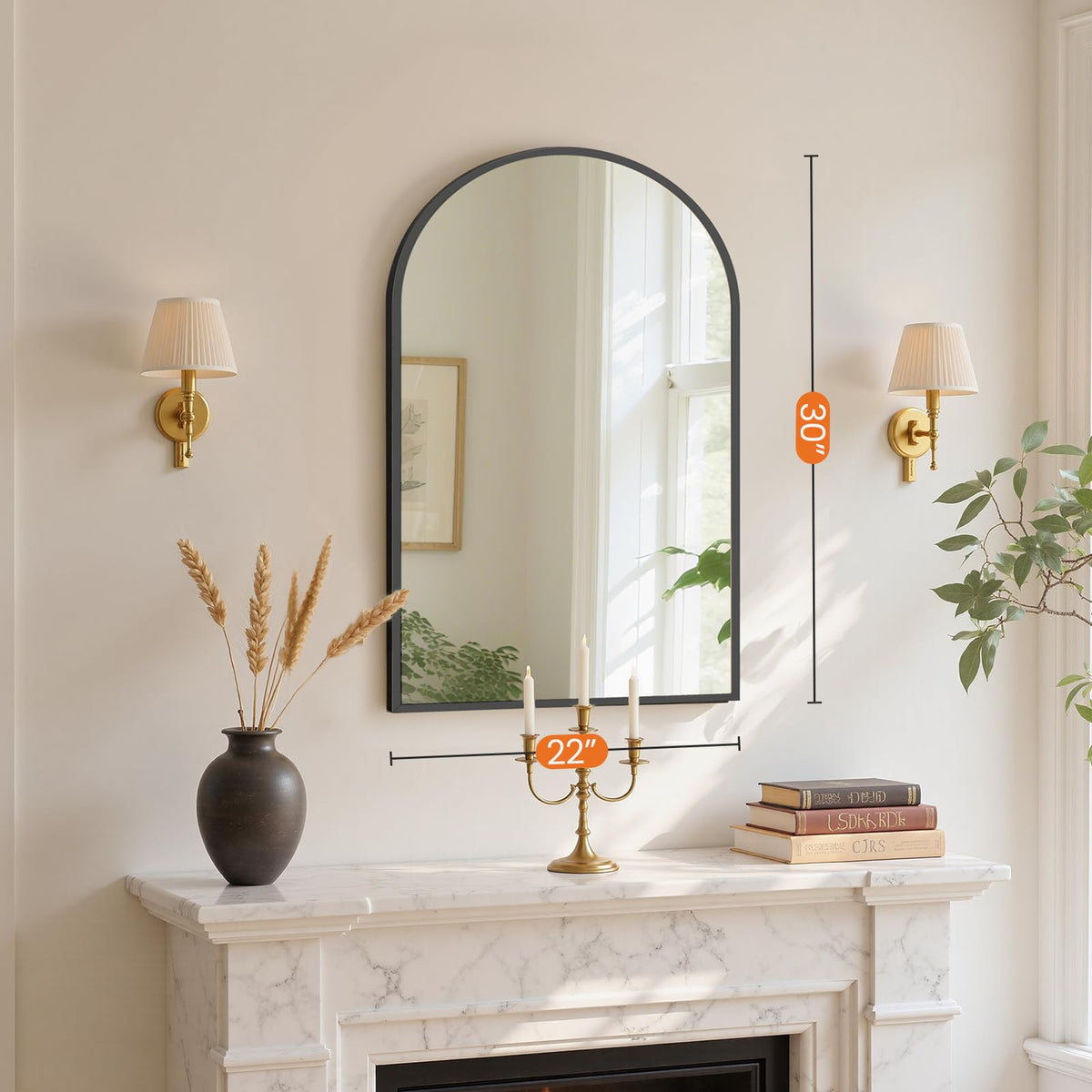 Sweetcrispy Decorative Bathroom Wall Mirror for Home Decor