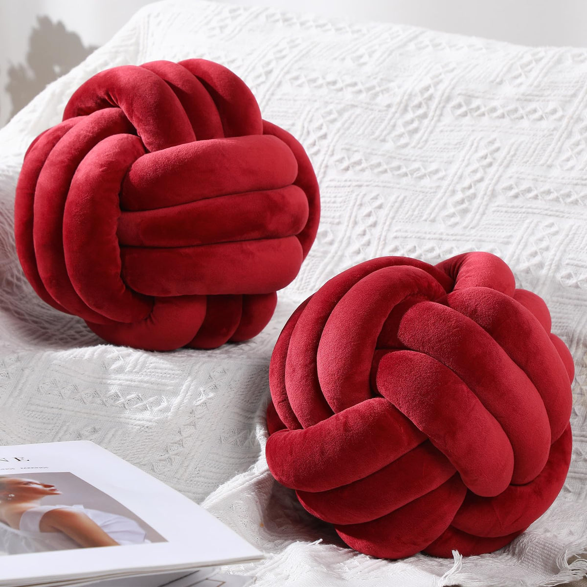 Namalu Decorative Knot Throw Pillows, Set of 2