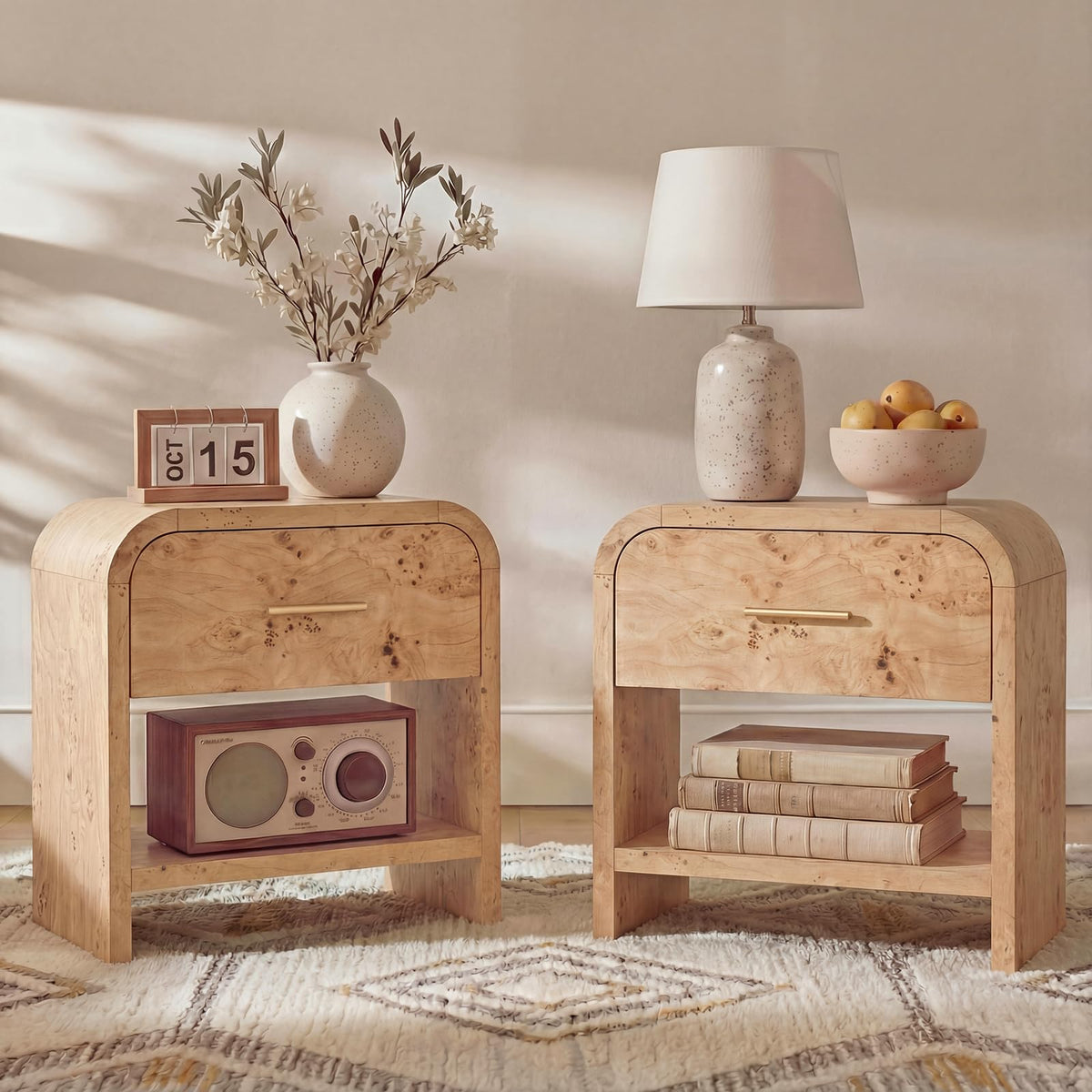 EliteSet Modern Nightstand for Bedroom & Living Room