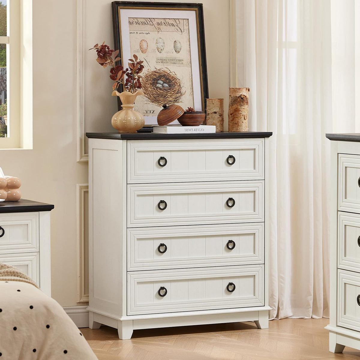 Joaxswe Nightstands with Drawers for Bedroom & Living Room