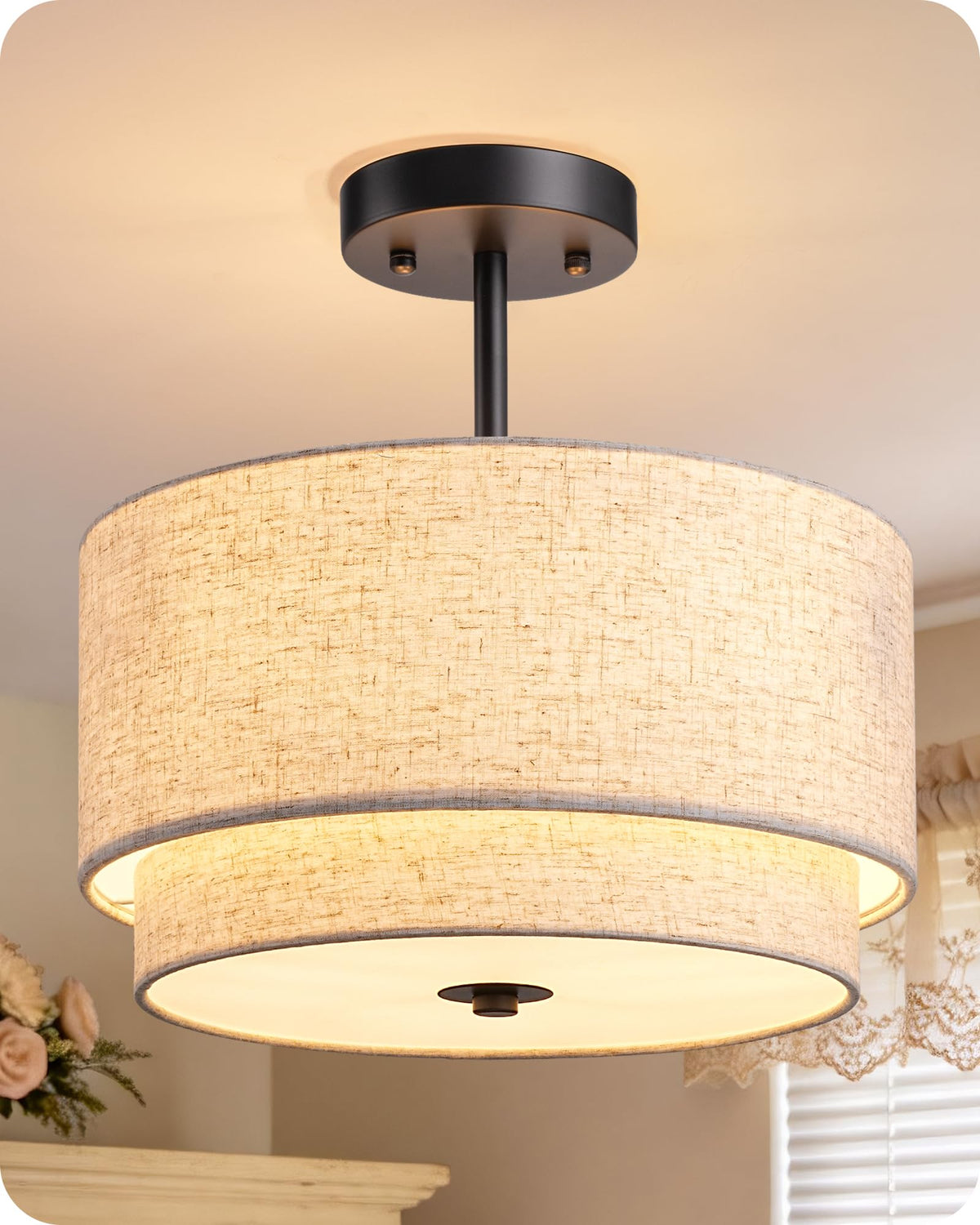 EDISHINE HFCL13CDE Ceiling Light Fixture for Home Lighting