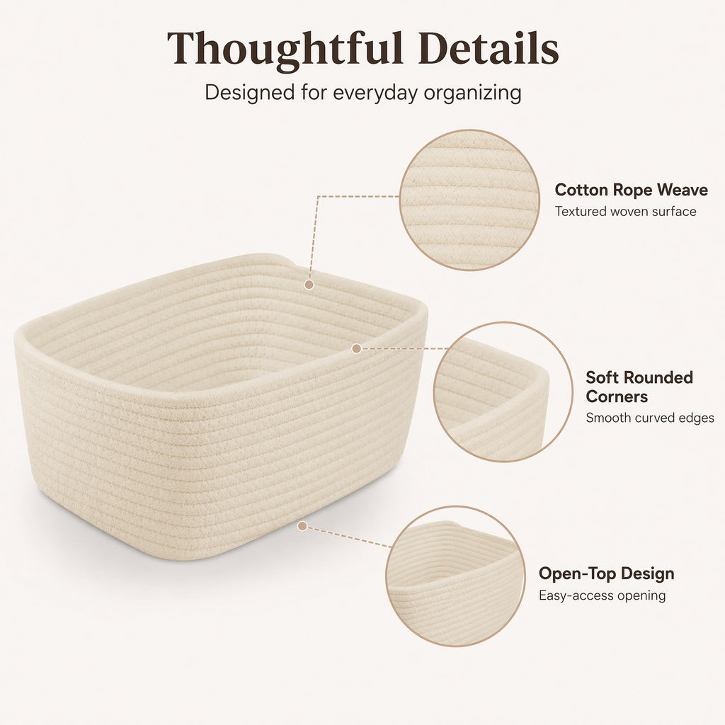 Zenlyzoo Small Storage Baskets for Home Organization