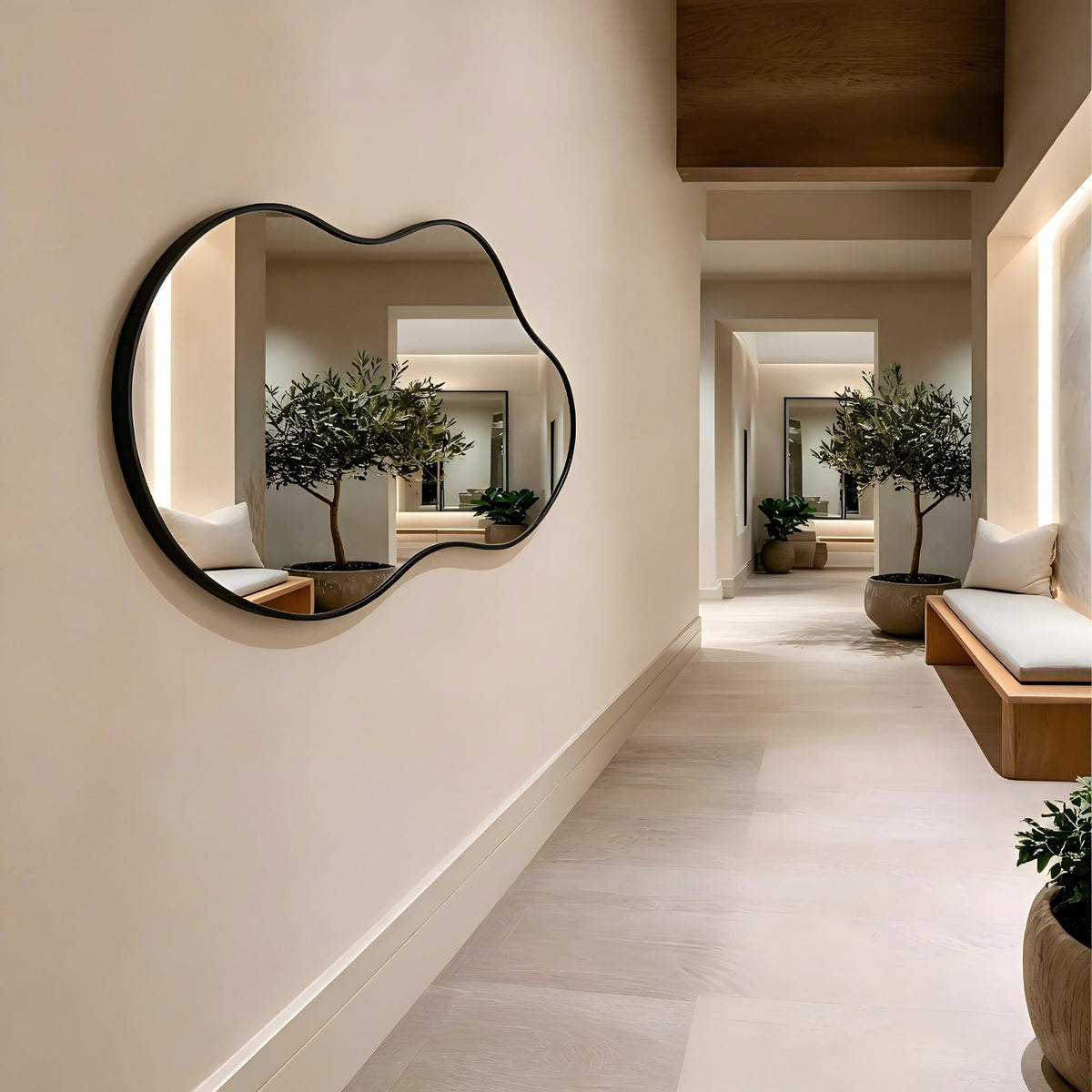 potijo Irregular Asymmetrical Decorative Wall Mirror