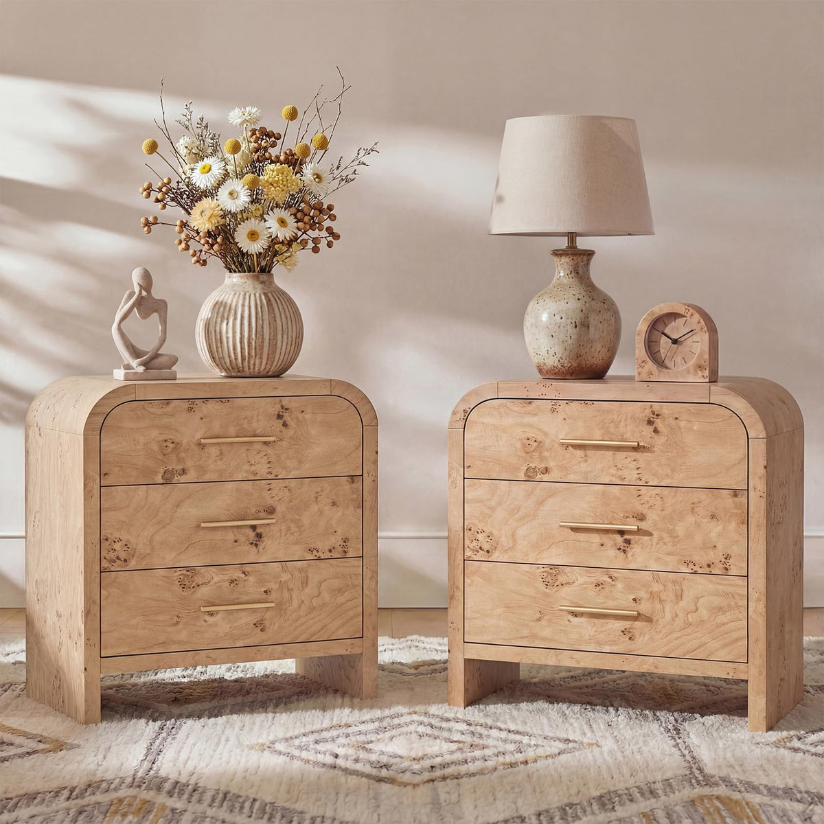EliteSet Modern Nightstand for Bedroom & Living Room