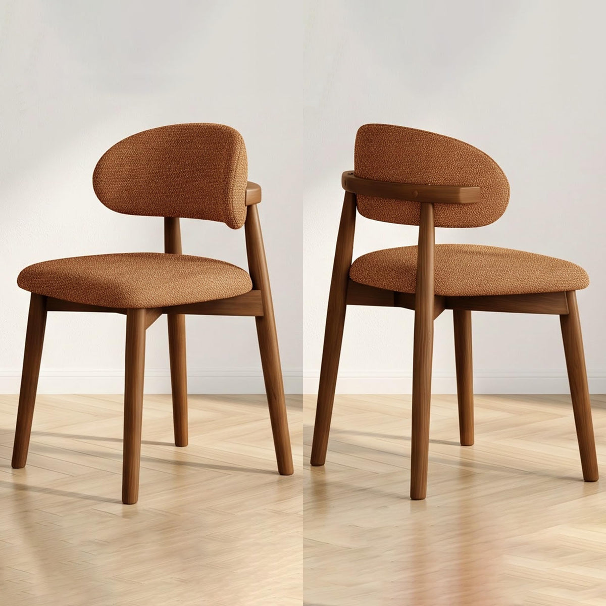 smudyizi Mid-Century Wooden Dining Chairs, Set of 4