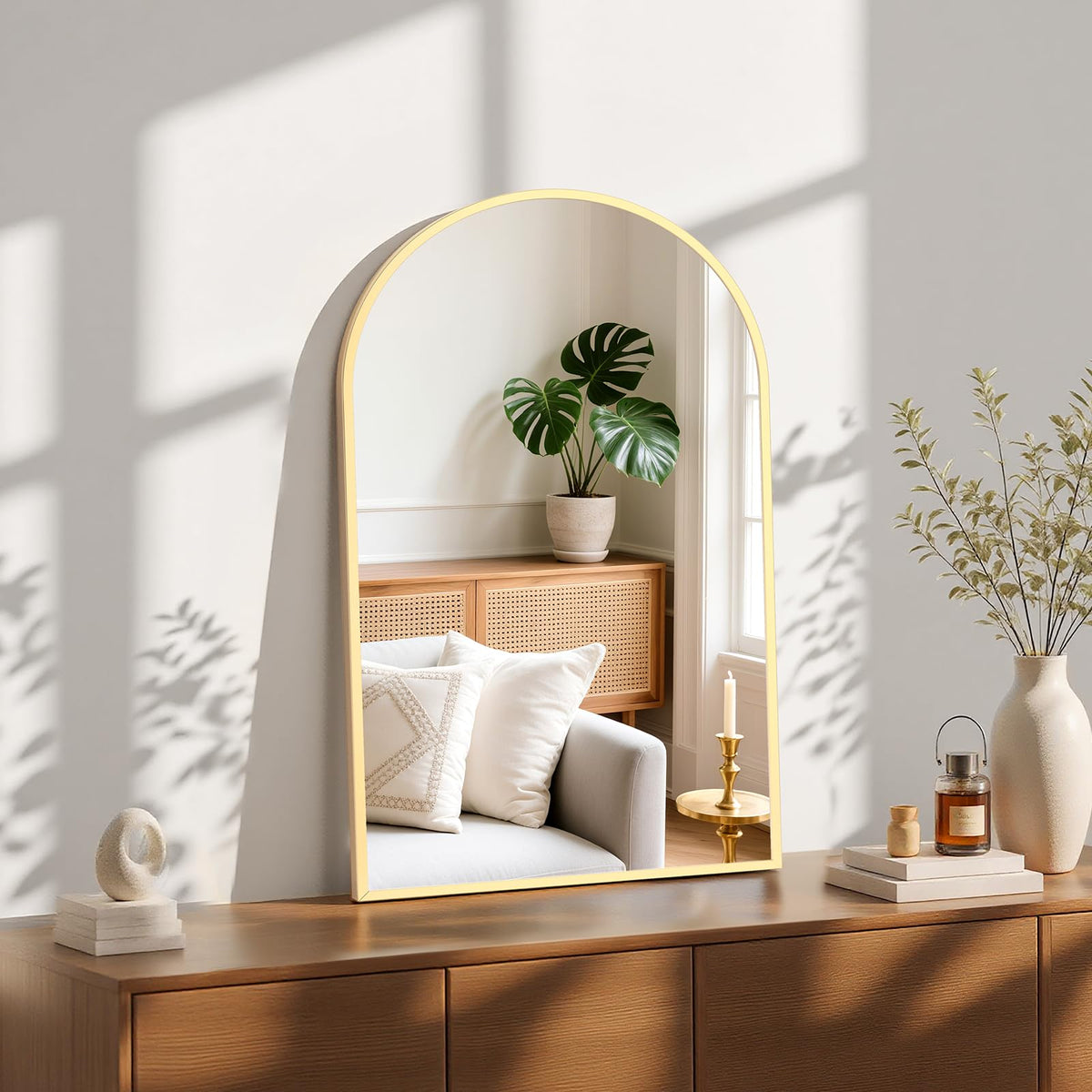Sweetcrispy Decorative Bathroom Wall Mirror for Home Decor