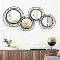 Cityelf Sunburst Round Decorative Wall Mirrors, Set of 3