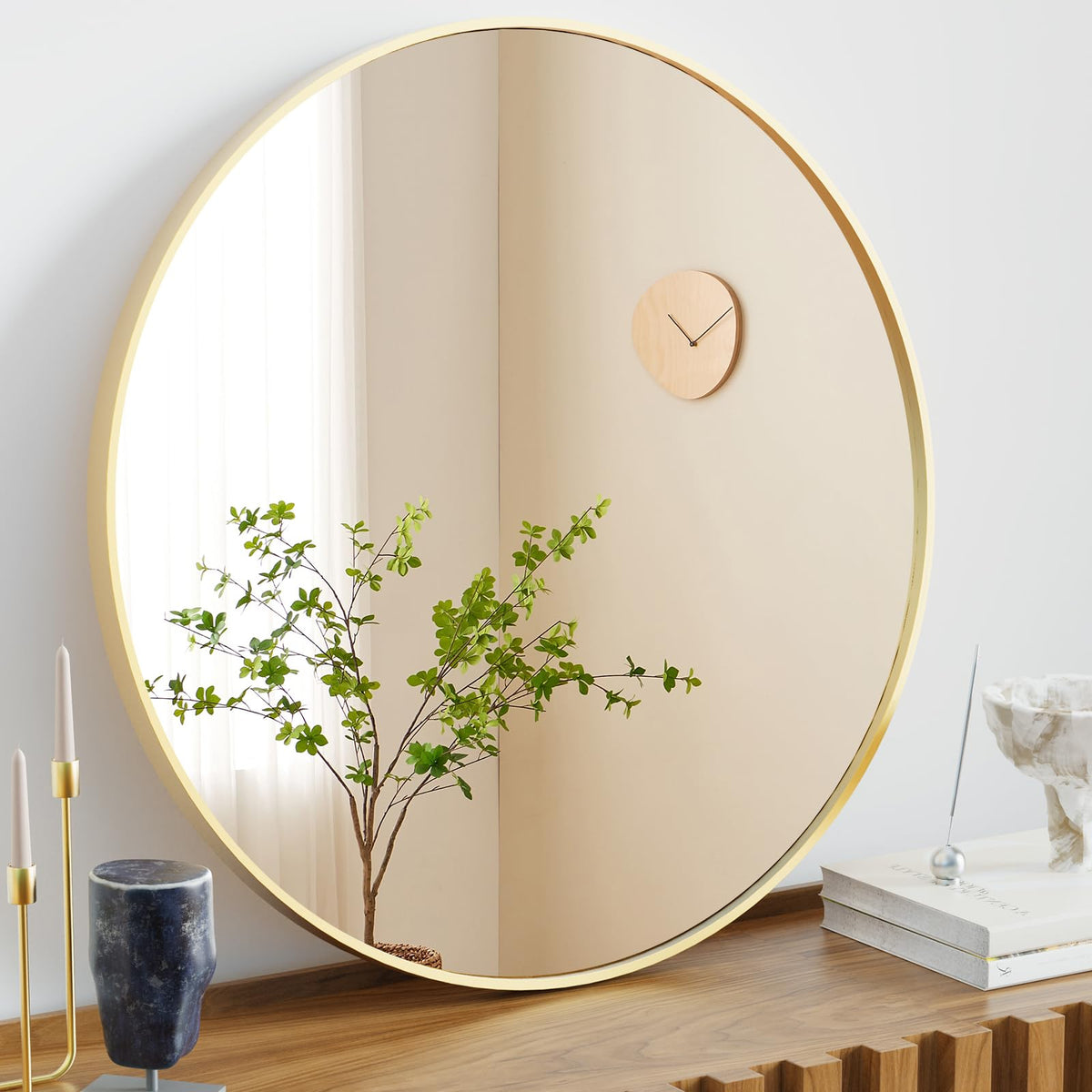 Sweetcrispy Decorative Bathroom Wall Mirror for Home Decor