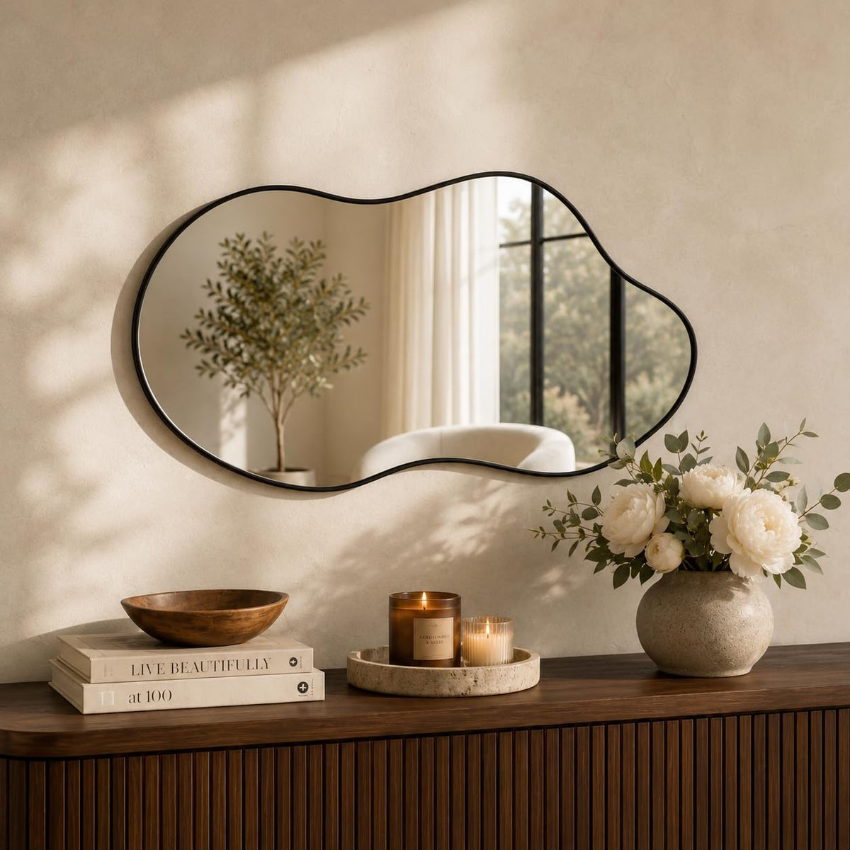 potijo Irregular Asymmetrical Decorative Wall Mirror