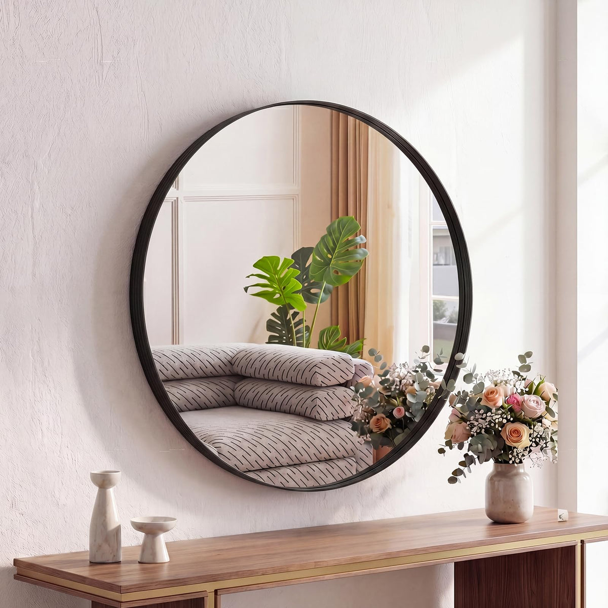 Sweetcrispy Decorative Bathroom Wall Mirror for Home Decor