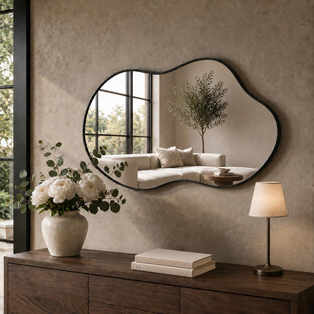 potijo Irregular Asymmetrical Decorative Wall Mirror