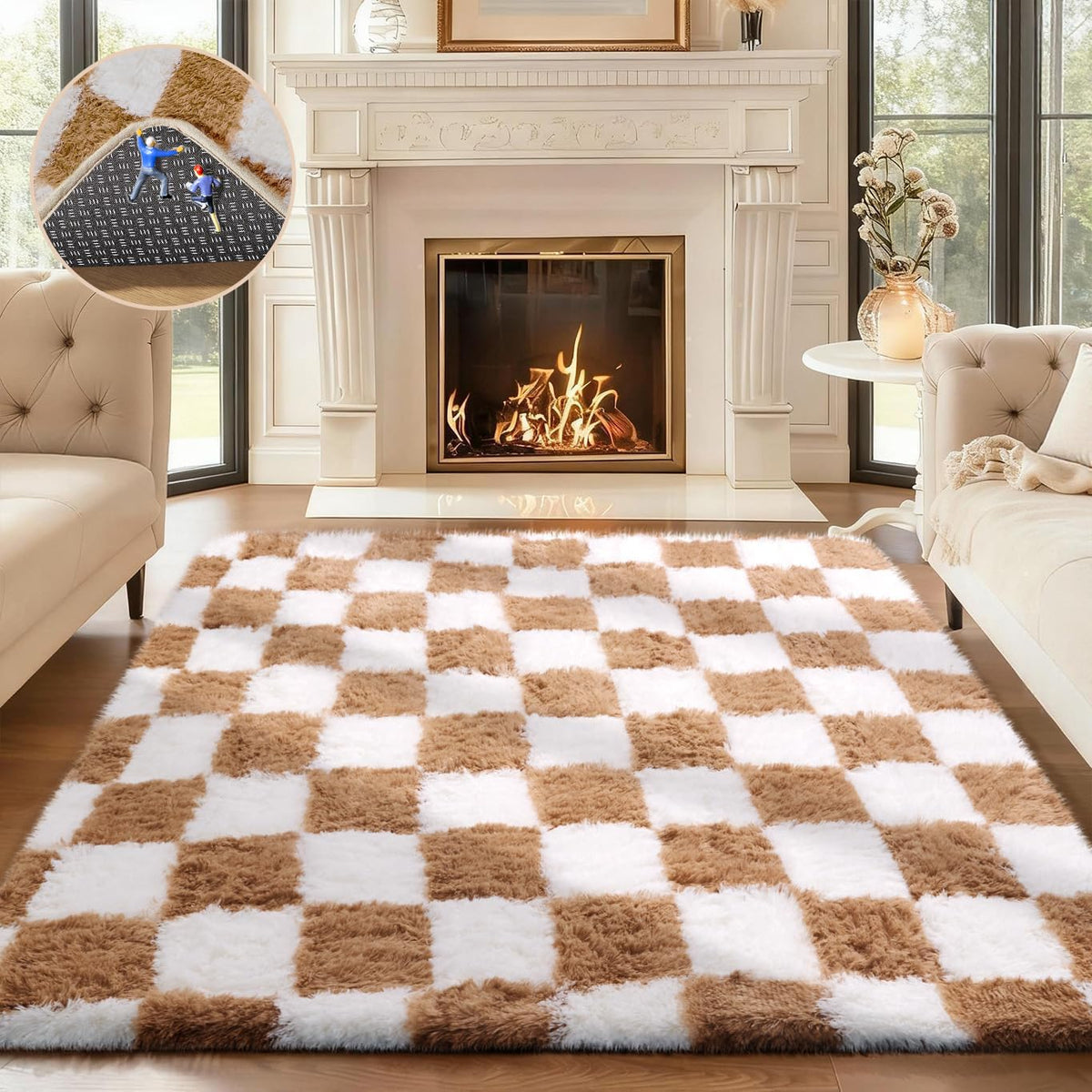 Ophanie Soft Area Rug for Bedroom and Living Room