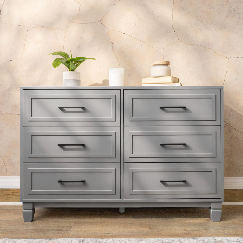 BERRY NEST Farmhouse 6 Drawers Dresser for Bedroom