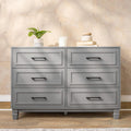 BERRY NEST Farmhouse 6 Drawers Dresser for Bedroom