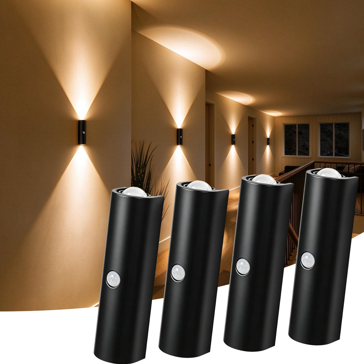 DEXULESA Rechargeable Motion Sensor Magnetic Wall Sconce