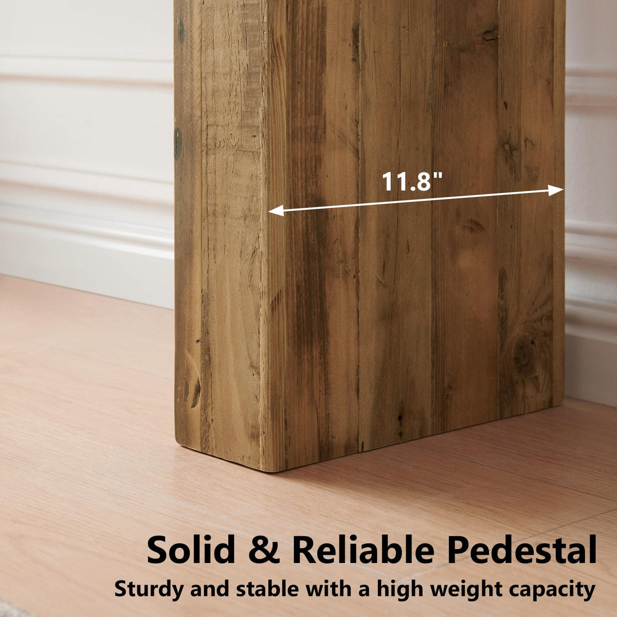 WINWY Solid Wood Console Table for Entryway & Living Room