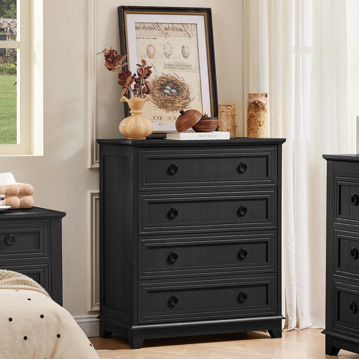 Joaxswe Nightstands with Drawers for Bedroom & Living Room