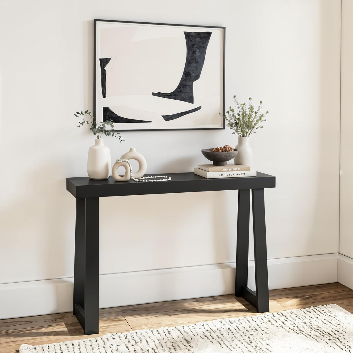 Plank+Beam Solid Wood Console Table for Entryway Decor