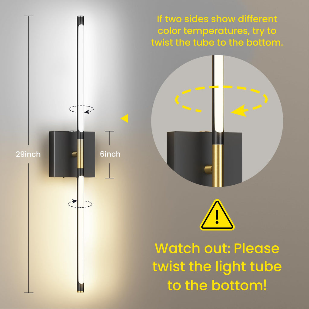 SyncGlow 10000mAh Battery-Operated Wall Sconces, Set of 2