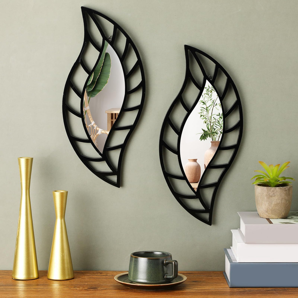 Roowest Decorative Wall Mirror Set for Home Decor, 2 Pieces