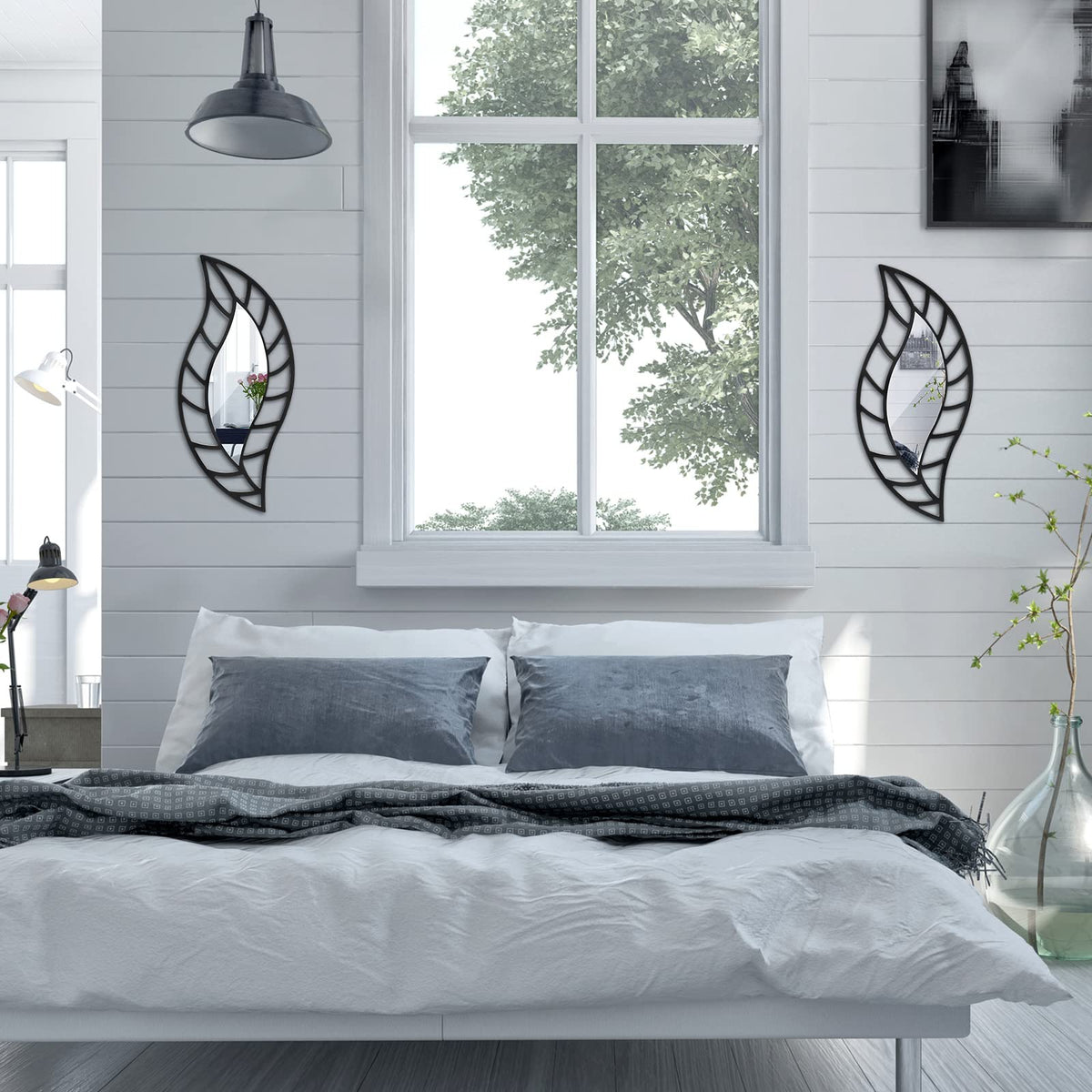 Roowest Decorative Wall Mirror Set for Home Decor, 2 Pieces