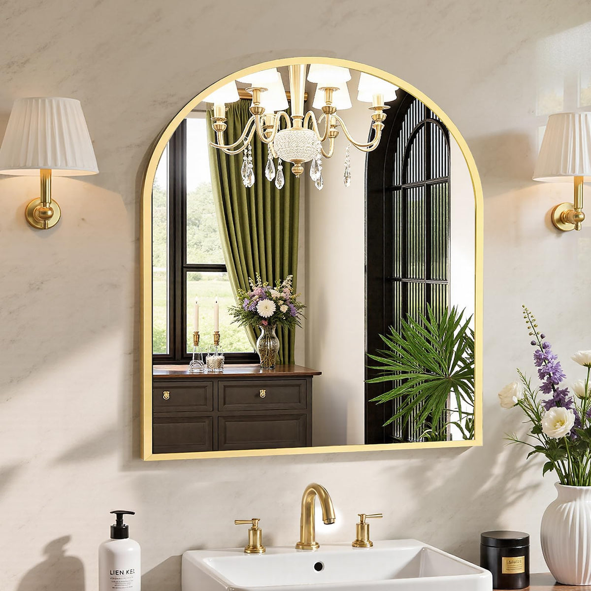 Sweetcrispy Decorative Bathroom Wall Mirror for Home Decor