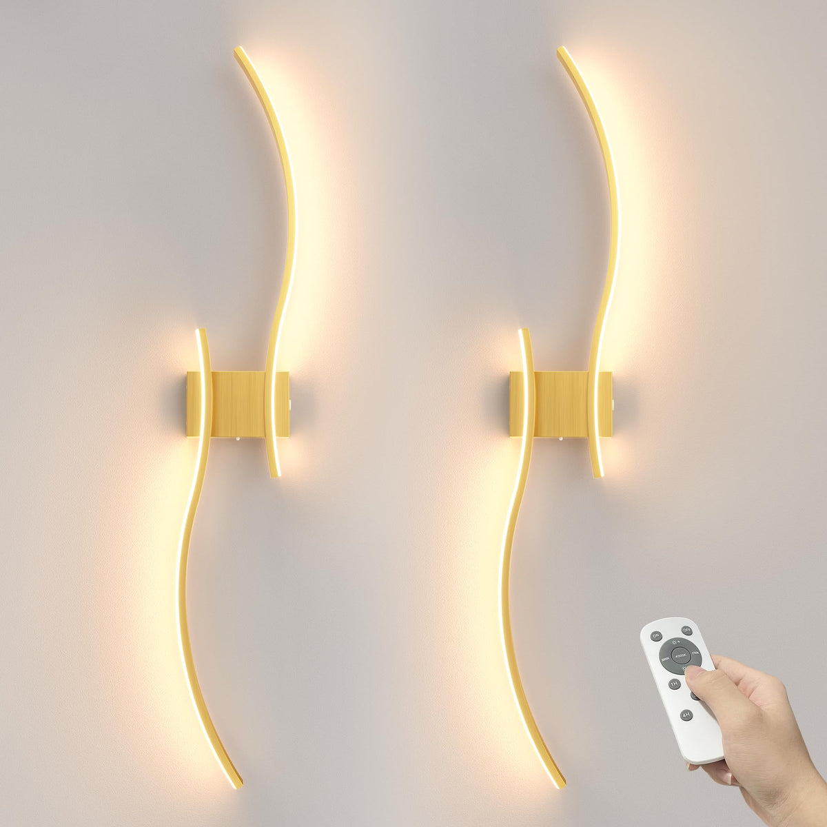 VOLISUN Rechargeable Dimmable Wall Sconces, Set of 2