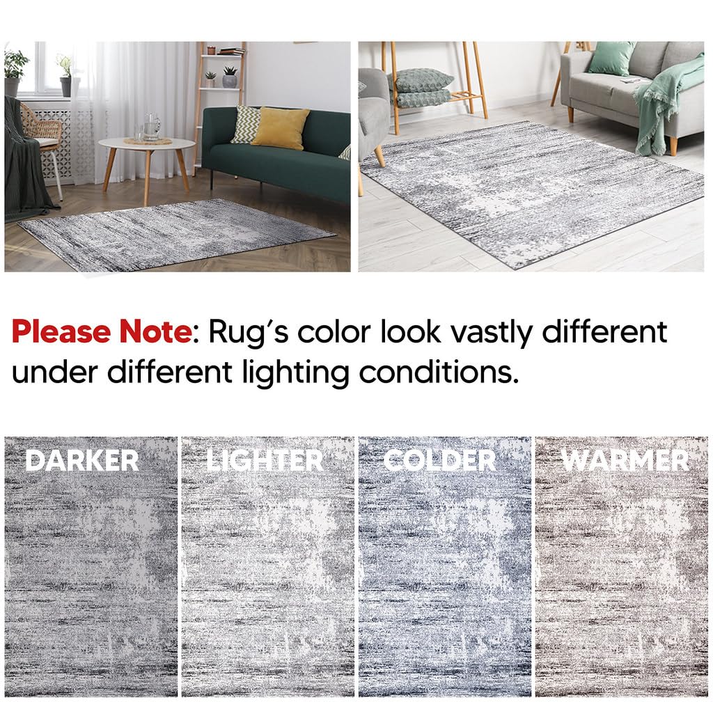Keen Home Design 8x10 Non-Shedding Abstract Area Rug