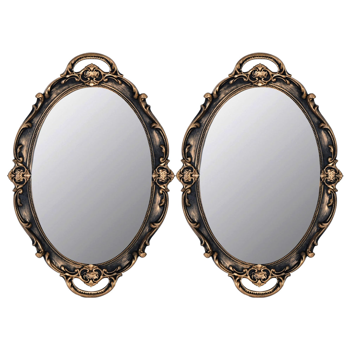 Eaoundm 14.5 x 10-Inch Vintage Oval Decorative Wall Mirror