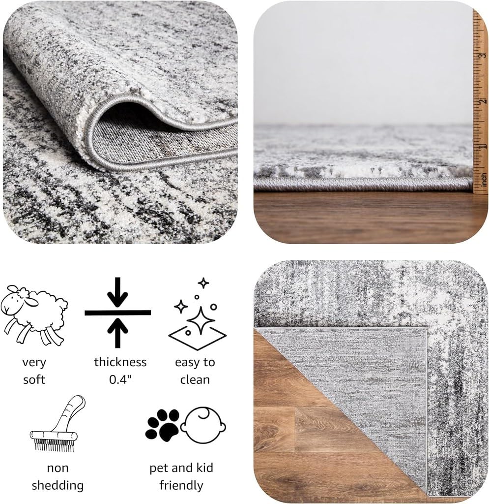 Keen Home Design 8x10 Non-Shedding Abstract Area Rug