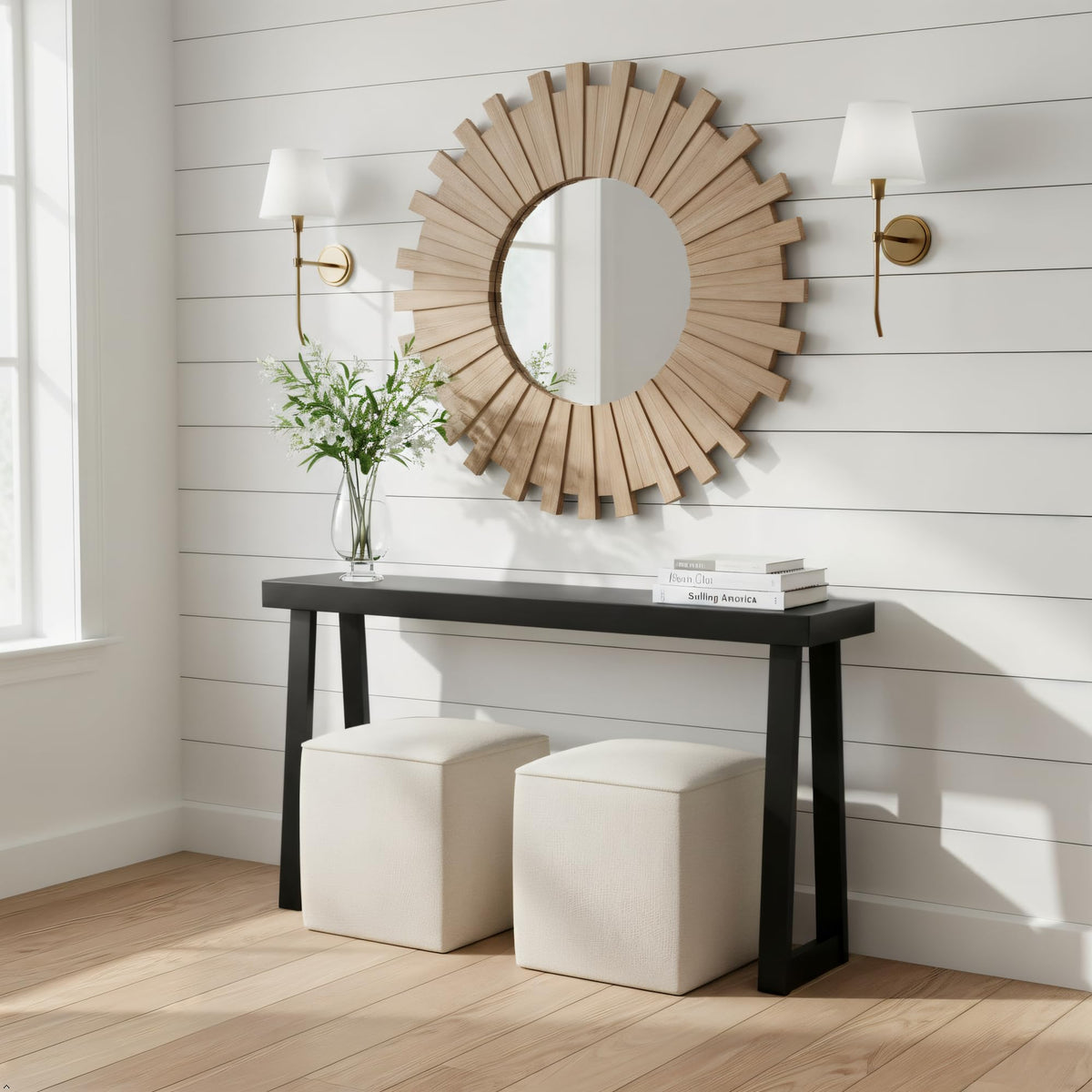 Plank+Beam Solid Wood Console Table for Entryway Decor