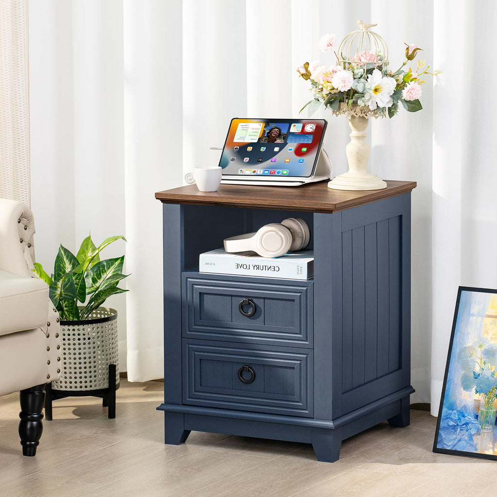 Joaxswe Nightstands with Drawers for Bedroom & Living Room
