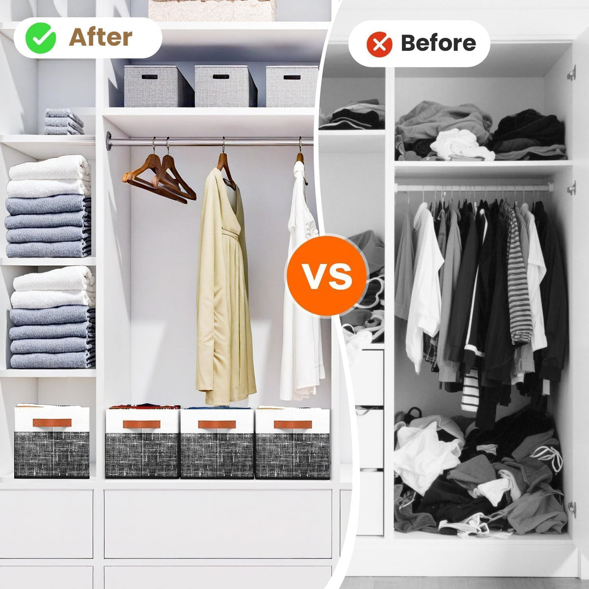 Fab Totes Storage Bins for Home & Closet Organization