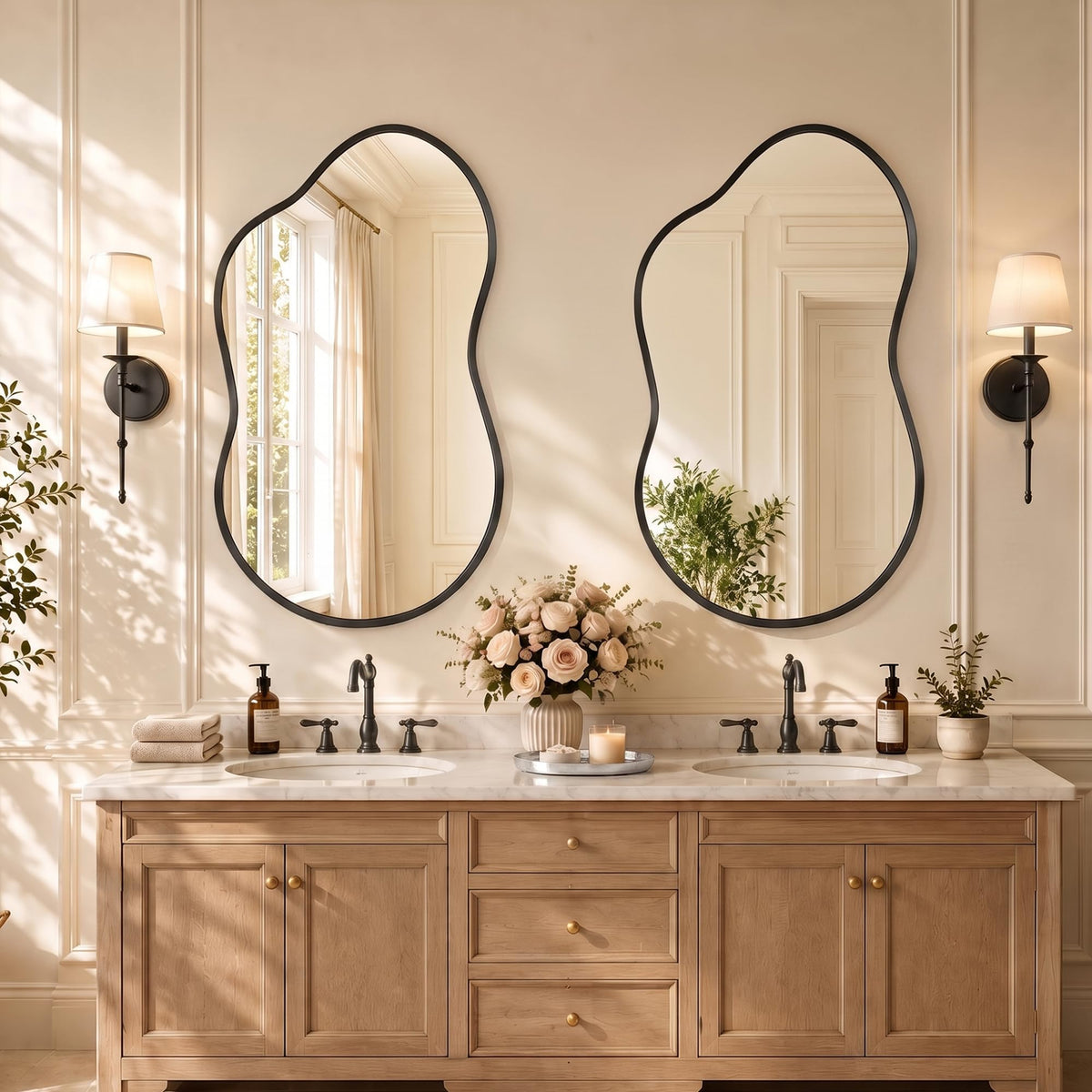 Dorlicecass Decorative Bathroom Wall Mirror for Over Sink