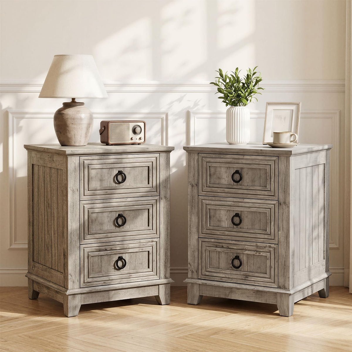 Joaxswe Nightstands with Drawers for Bedroom & Living Room