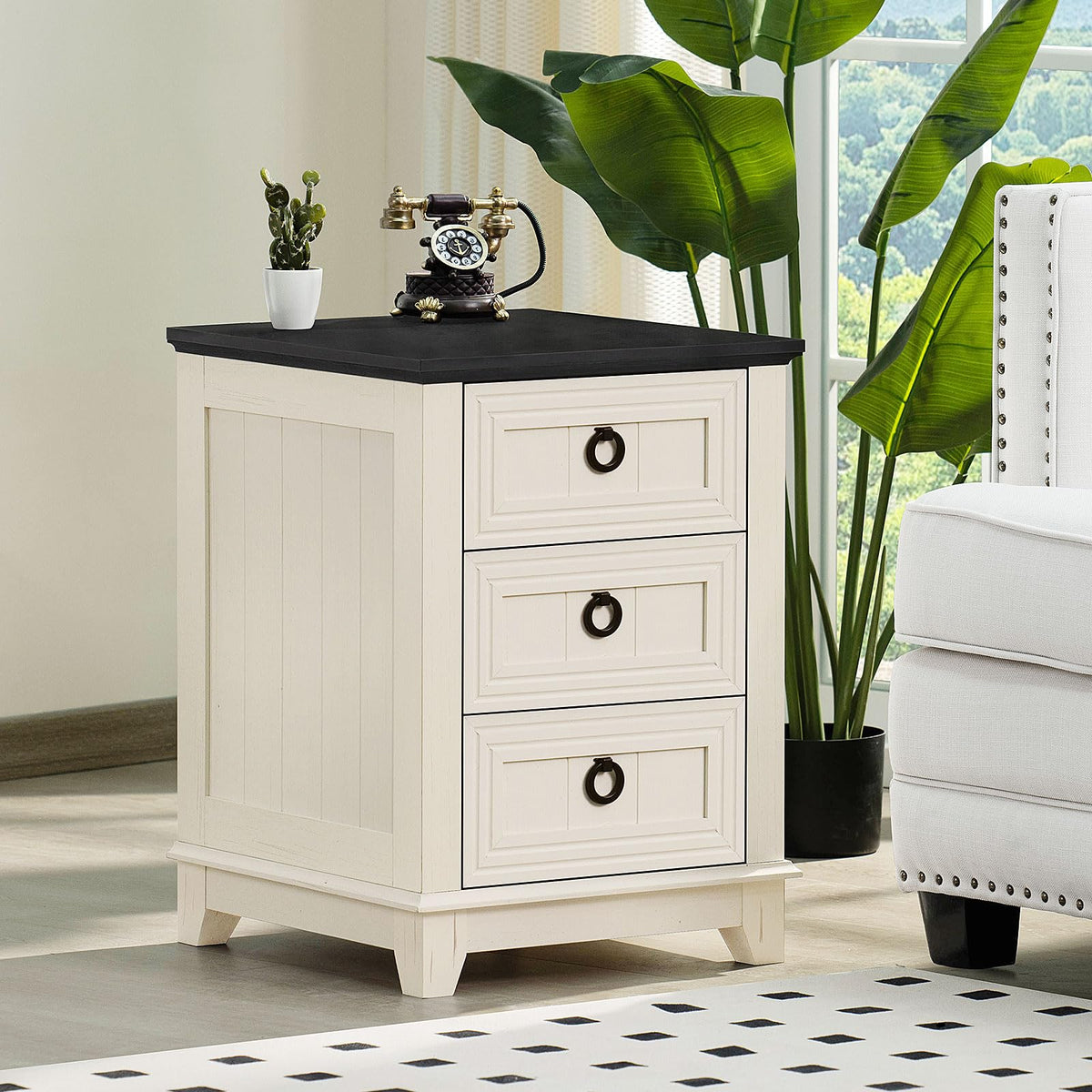 Joaxswe Nightstands with Drawers for Bedroom & Living Room