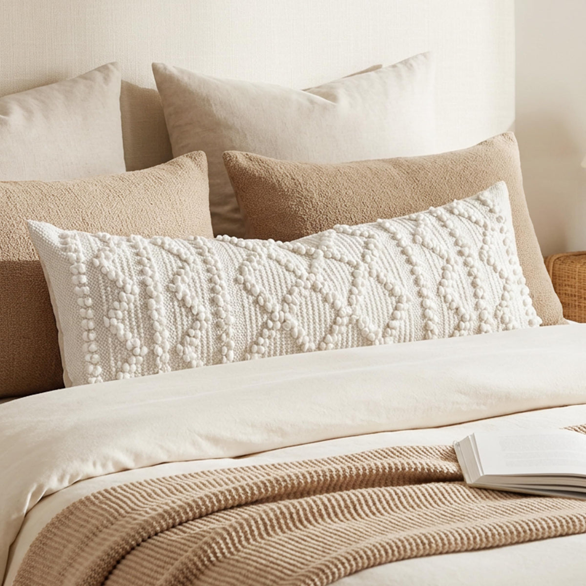 BlissBlush Boho Decorative Throw Pillow Cover for Sofa