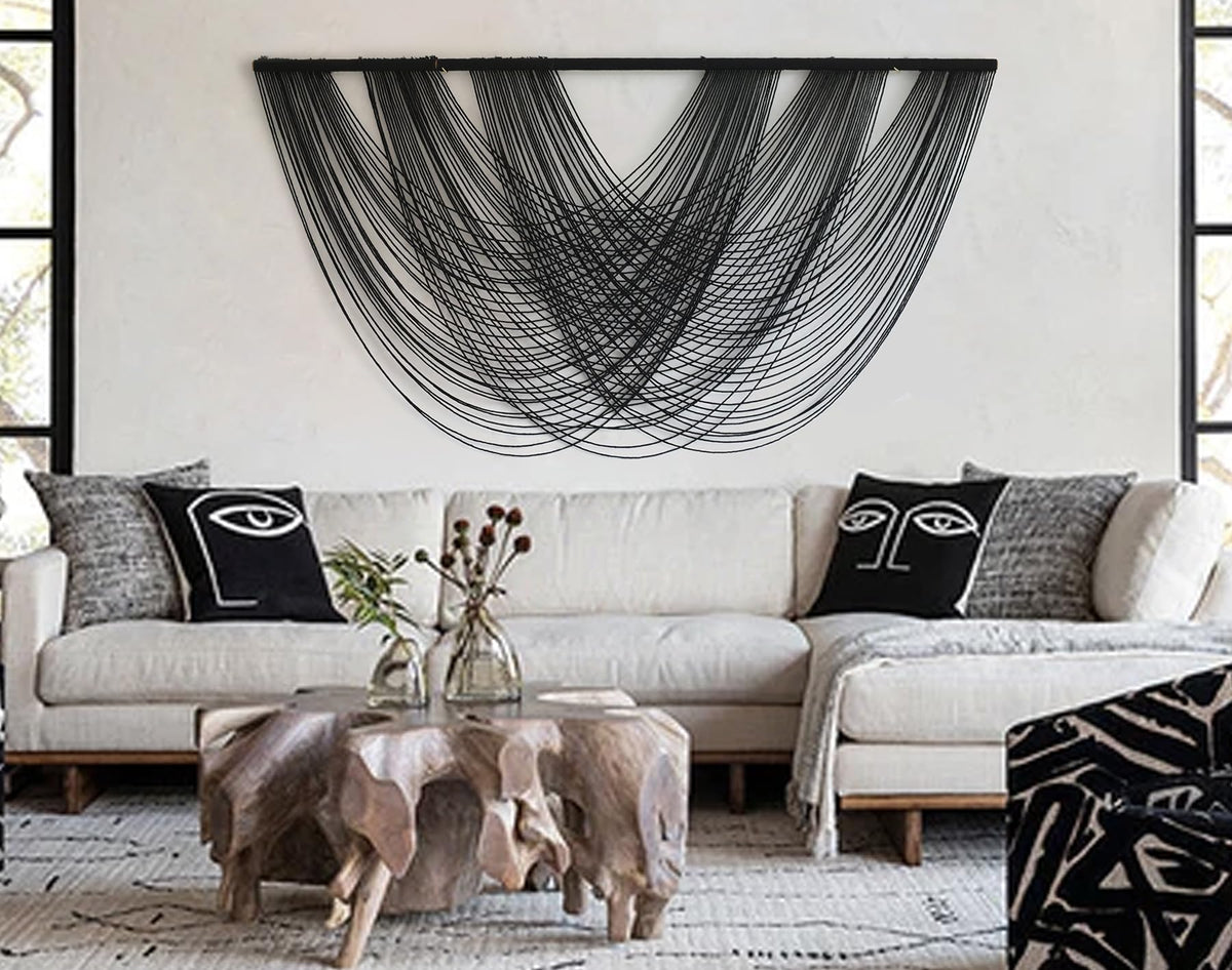 Large Dip-Dyed Macrame Wall Hanging Boho Tapestry Decor