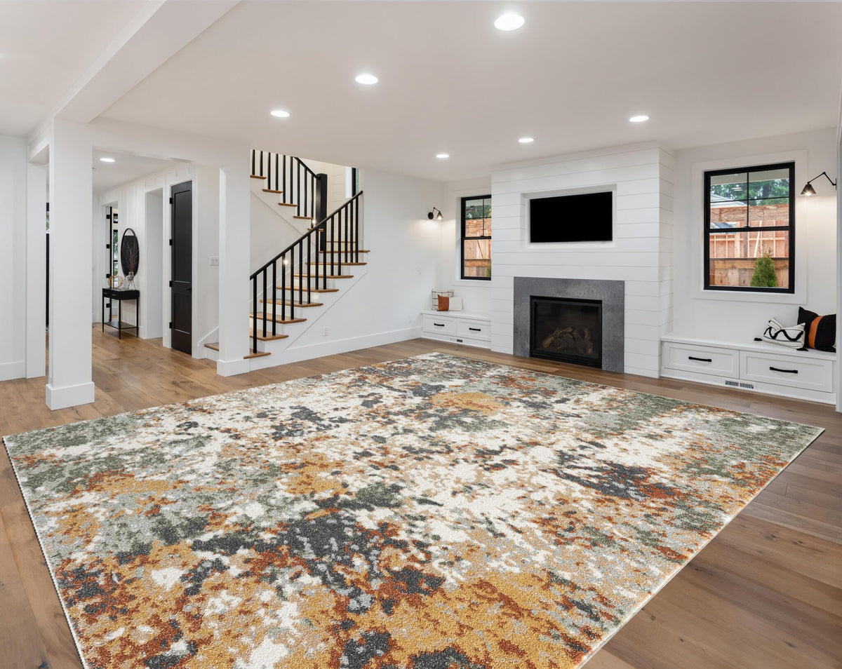 Keen Home Design 8x10 Non-Shedding Abstract Area Rug