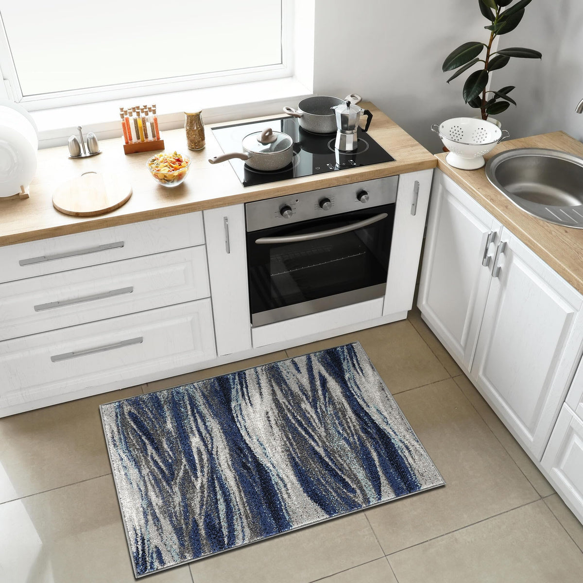 Keen Home Design 8x10 Non-Shedding Abstract Area Rug