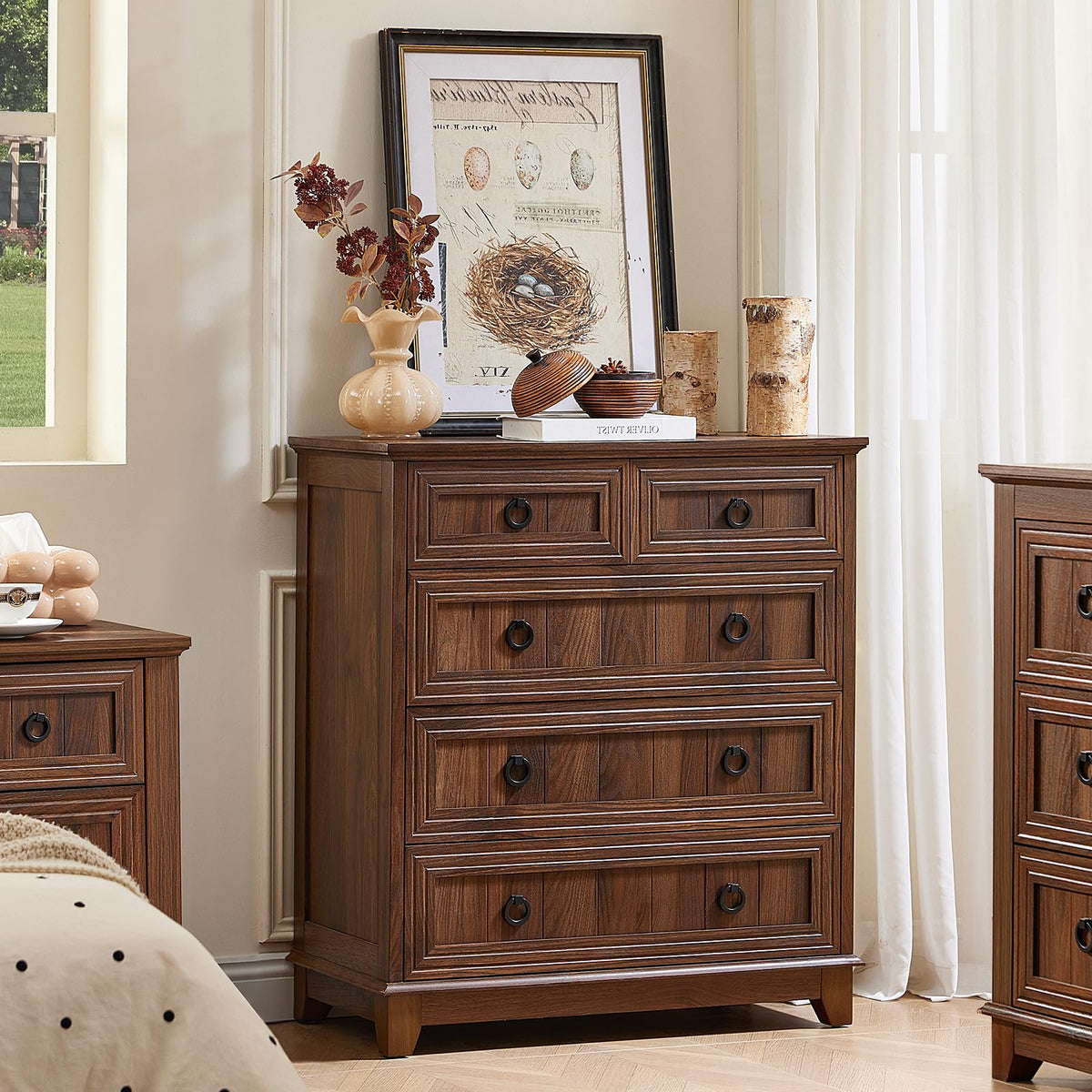 Joaxswe Nightstands with Drawers for Bedroom & Living Room